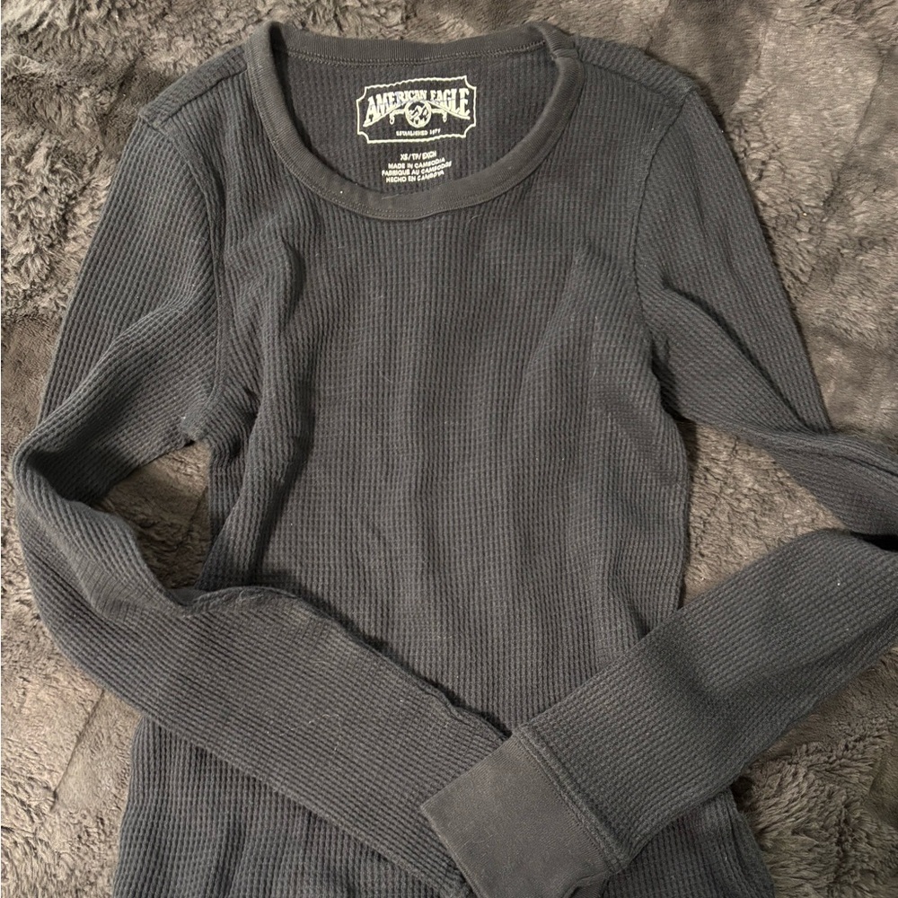 American eagle waffle sweater